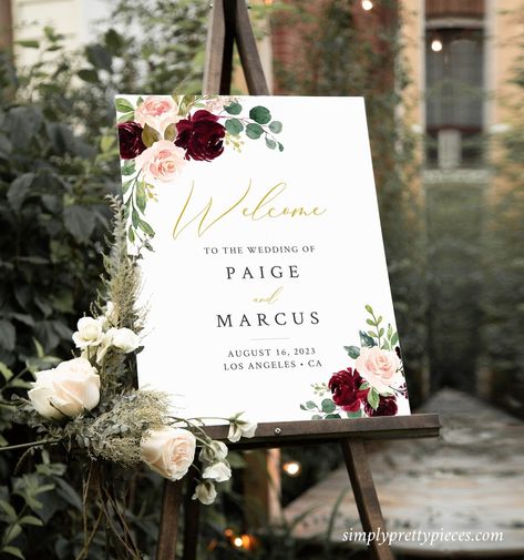 This Wedding Signs item by simplyprettypieces has 242 favorites from Etsy shoppers. Ships from United States. Listed on Aug 30, 2024 Anniversary Diy, Burgundy And Blush Wedding, Floral Graphics, Modern Calligraphy Fonts, Blush Gold, Digital Templates, Floral Printables, Wedding Welcome Signs, Blush And Gold