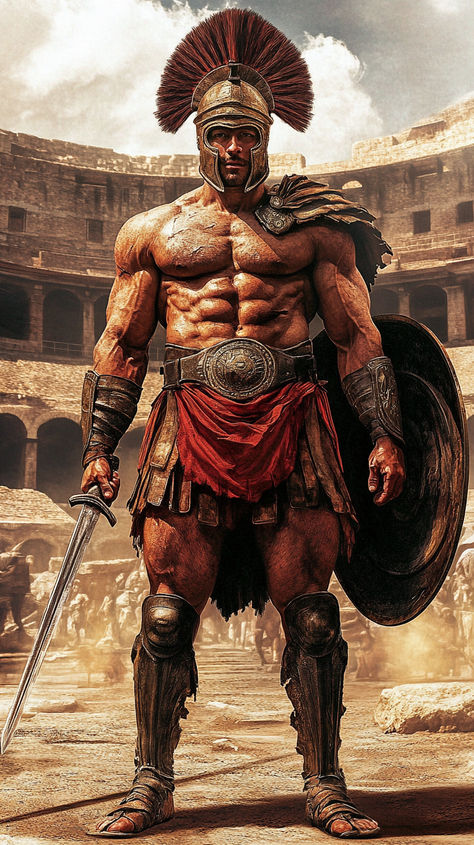 Roman Warrior Art, Greek Armour, Douglas Friedman, Warrior Concept Art, Roman Warriors, Spartan Warrior, Hyun Bin, Gods And Goddesses, Muscle Men