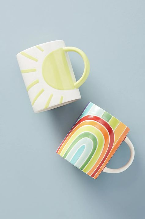 Sun Mug, Ceramic Cafe, Color Me Mine, Pottery Painting Designs, Painted Mugs, Ceramics Pottery Art, Unique Presents, Traditional Crafts, Pottery Mugs