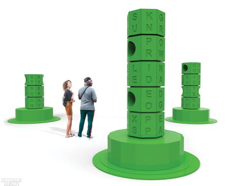 The Urban Conga Promotes Community Interaction with 'Shifting Totems' Installation Public Space Design Interactive, Totem Design, Public Space Design, Interactive Installation, Social Activities, Environmental Design, Design Research, Public Spaces, Social Interaction