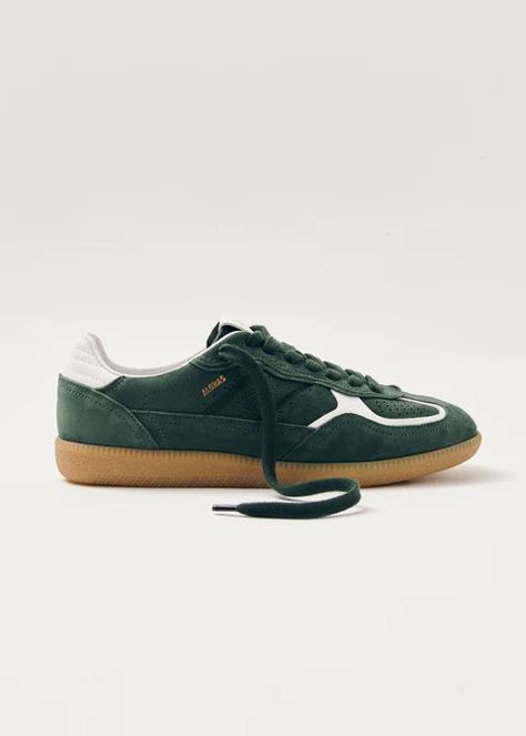 Sneakers | ALOHAS Personal Shopping List, Finnish Fashion, Rosetta Stone, Vegan Boots, Sustainable Leather, Green Sneakers, Weekender Tote Bag, Naha, Green Suede