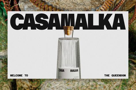 Israeli branding agency Nihilo have crafted the identity for emerging tequila brand Casa Malka, capturing the confidence of its name (directly translating as ‘House of the Queen’) in a distinctly modern context. Exuding contrast from the get-go, the visual language encapsulates a tension between two contrary states; hard and soft. Through this typographic and structural interplay, the subsequent tone is refined and intriguing, aiming to appeal to a vast audience. Art Deco Branding, 20s Art, Ancient Scripts, Monochromatic Palette, Craft Packaging, Logo Idea, Brand Concept, Branding Inspo, Restaurant Branding