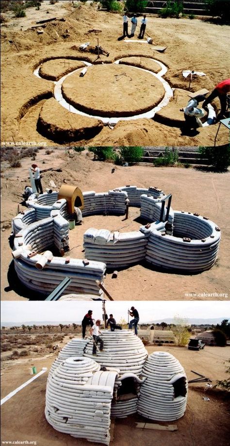 Casa Do Hobbit, Super Adobe, Casa Hobbit, Earth Bag Homes, Eco Buildings, Earthship Home, Mud House, Earth Sheltered, Dome Home