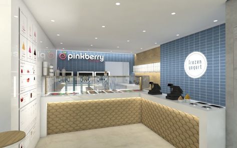 Shop Architecture Design, Shed Design Interior, Pinkberry Frozen Yogurt, Milkshake Shop, Shop Architecture, Bubble Tea Shop, Gelato Shop, Frozen Yogurt Shop, Yogurt Shop