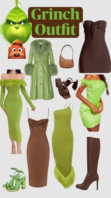 #grinch #christmas #christmasoutfit Grinch Outfit, Fun Christmas Crafts, Costume Themes, Christmas Outfits, Grinch Christmas, Xmas Party, Inspired Outfits, Outfits Aesthetic, Grinch