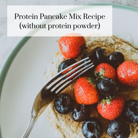 Homemade Protein Pancake Mix Recipe (Without Protein Powder) Protein Pancake Mix Recipes, Pancake Mix Recipe, Healthy Pancake, High Protein Pancakes, Protein Pancake Mix, Pancake Mix Recipes, Healthy Pancake Recipes, High Protein Breakfast, Pancakes Healthy