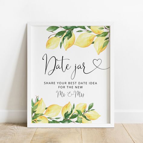 Bridal Shower Poster, Lemonade Bar, Photo Booth Sign, Lemon Flowers, Main Squeeze, Flower Bar, Wedding Photo Booth, Wedding Posters, Favors Sign