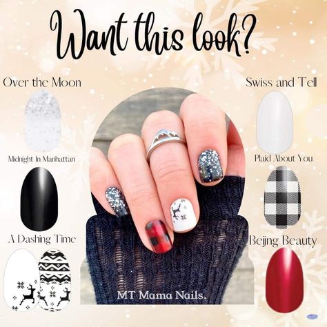 A Dashing Time Color Street Combo, Milk And Cookies For Santa, Christmas Eve Plate, Nail Therapy, Nail Combos, Nail Color Combos, Winter Manicure, Cookies For Santa, Nail Time