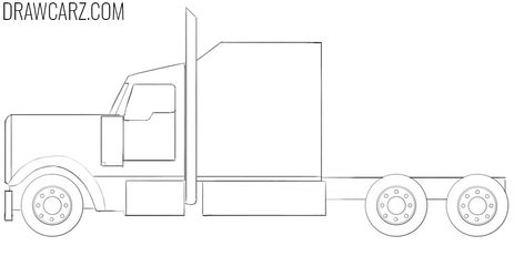 Semi Truck Drawing, Corn Hole Plans, How To Draw Shadow, Truck Drawing, Drawing Kids, Cargo Trailers, Semi Truck, City Car, Guided Drawing