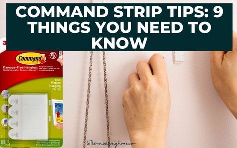 Command strips are fantastic devices for hanging things up on the wall without making holes in your walls. But when ... Read more The post Command Strips Tips: 9 Things You Need to Know appeared first on Little House Lovely Home. Hanging Heavy Pictures, Hanging Pictures On The Wall, River Rock Fireplaces, Clever Closet, Cinder Block Walls, Cottagecore Living, Handy Tools, Organizational Ideas, Command Hooks