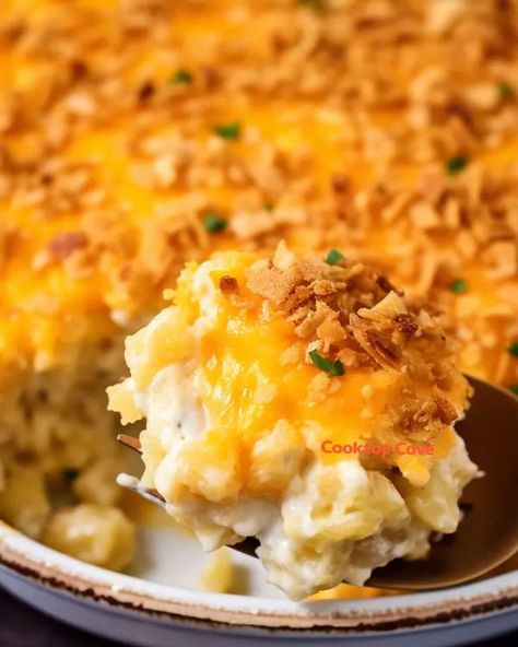 This is "Million Dollar Potato Casserole." It's so good, I need to double the recipe every time I make it Million Dollar Potato Casserole Southern Living, Thanksgiving Hashbrown Casserole, Leftover Mashed Potatoes Casserole, Loaded Potato Casserole Recipes, Million Dollar Potato Casserole, Million Dollar Potatoes, Million Dollar Recipes, Million Dollar Roast, Potatoe Sides Dish