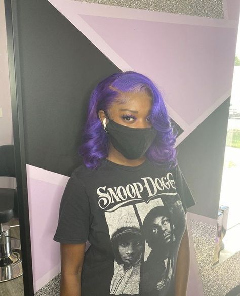 Deep Purple Hair, Purple Bob, Color Wigs, Sew In Hairstyles, Purple Wig, Hair Color Purple, Curly Bob Hairstyles, Hair Inspo Color, Bob Wigs