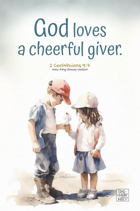 Let each one give as he purposes in his heart, not grudgingly or of necessity; for God loves a cheerful giver. (2 Corinthians 9:7 NKJV) PRAYER 🤲🏼 FatherGod thankYou! Bless us with generous hearts; and help us to be in the habit of giving freely, generously and always cheerfully - in Jesus’ name Amen! God Loves A Cheerful Giver, Jesus Quotes Inspirational, Kjv Verses, Comforting Bible Verses, Bible Study Help, Online Bible Study, Bible Printables, Bible Study Plans, Christian Pins