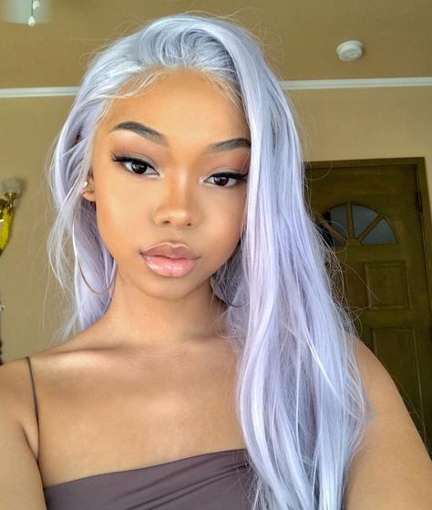 It's only the second month of 2019 and we are seeing Lilac Hair everywhere! From stars like Cardi B and Lady Gaga, everyone is following this trend. Dramatic Hair Colors, Lavender Hair Colors, Black Hair Updo Hairstyles, Dramatic Hair, Creative Hair Color, Lilac Hair, Lavender Hair, Pastel Hair, Lace Hair