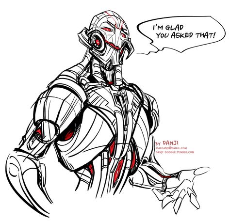 Ultron Redesign, Ultron Fanart, Multiple Boyfriends, Marvel Ultron, Ultron Art, Comics Sketch, Ultron Marvel, Marvel Characters Art, Marvel Comic Universe