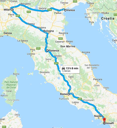 Italy Road Trip Map, Italy Itinerary Two Weeks, Italy Road Trip Itinerary, Italy Trip Planning, Travel To Italy, Road Trip Map, Road Trip Europe, Italy Itinerary, Italy Travel Tips