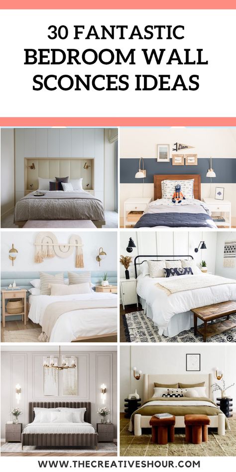 30 Beautiful Bedroom Wall Sconces You Should Try Bedroom With Wall Sconces Bedside Lighting, Bedroom Sconces Bedside Placement, Bedroom With Sconces On Each Side, Sconces Bedroom Master Suite, Bedroom Wall Sconces Bedside Lighting, Bed Sconces, Bedroom Sconces Bedside, Bedroom Wall Sconces, Bedroom Sconces