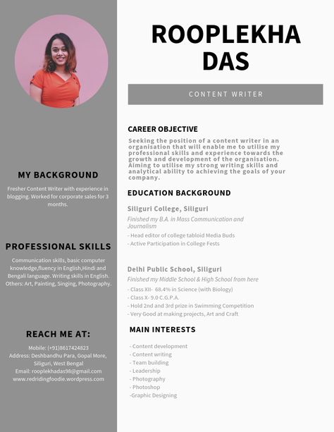 Resume For Content Writer, Content Writing Resume, Content Writer Portfolio, Content Writer Resume, Writer Resume, Dead Poet Society, Writer Career, Good Cv, Graphic Design Cv