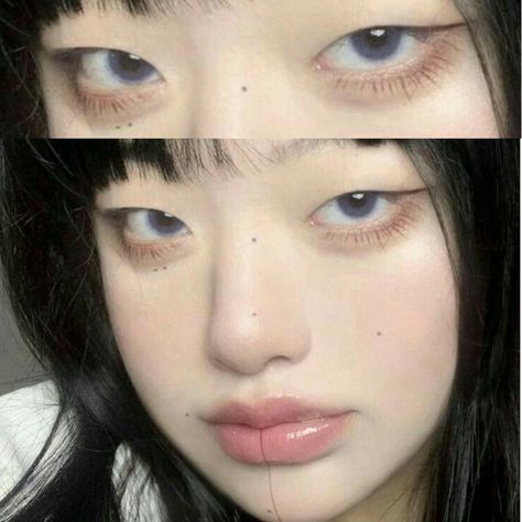 Mono Eyelid, Eyeliner Glitter, Monolid Makeup, Ulzzang Makeup, Cute Makeup Looks, Asian Eyes, My Posts, Asian Makeup, Barbie Collector