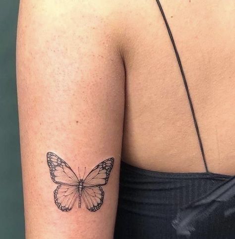 Butterfly With Words In Wings, Dainty Butterfly Tattoo, Red Butterfly Tattoo, Butterfly Thigh Tattoo, Small Butterfly Tattoo, Butterfly Tattoos For Women, Inspiration Tattoos, Small Butterfly, Instagram Tattoo