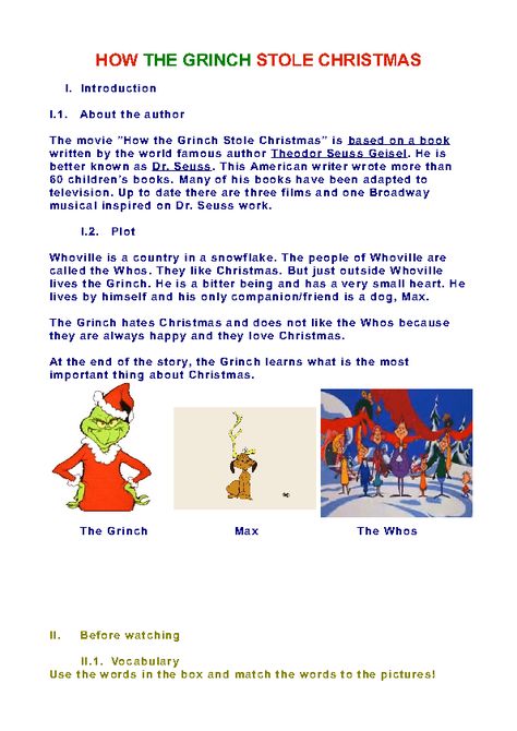 Movie Worksheet: How the Grinch Stole Christmas The Grinch Worksheets, Grinch Worksheets, Movie Worksheet, Christmas Questions, Triangle Worksheet, The Grinch Movie, Certificate Of Completion Template, Christmas Worksheets, Movie Plot