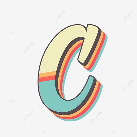 Letter C Aesthetic, Letter C Design, Geometric Png, Blue Paper Texture, Script Letters, 3d Alphabet, Cool Typography, Letter Vector, Script Lettering