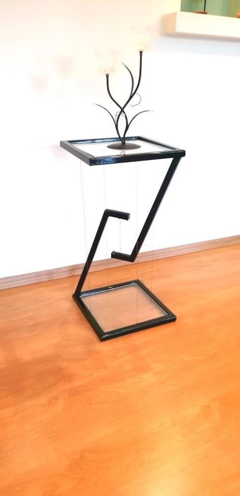 Tensegrity Table Diy, Tensegrity Furniture, Tensegrity Table, Infinity Table, Steel Furniture Design, Floating Table, Coffee Table Black, Metal Furniture Design, Table Metal