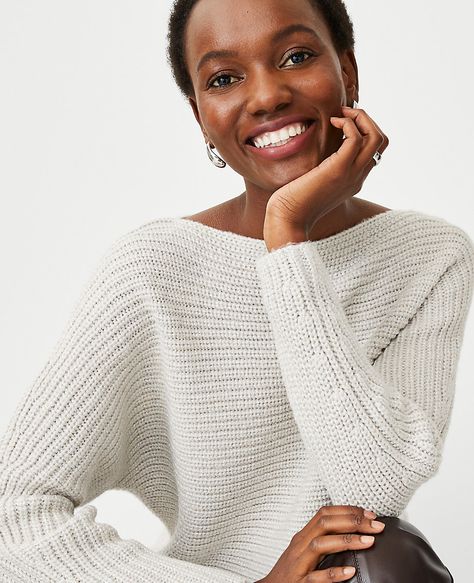 Petite Sweaters, Knitted Suit, Boatneck Sweater, Detail Shop, Double Knitting, Dolman Sleeve, Boat Neck, Effortless Style, Fabric Care