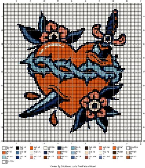 American Traditional Cross Stitch, Tattoo Cross Stitch Pattern, Crosstich Patterns, Cross Stitch Tattoo, Love Cross Stitch, Creating Patterns, Cross Stitch Cross, Stitch Cross Stitch, Pixel Crochet