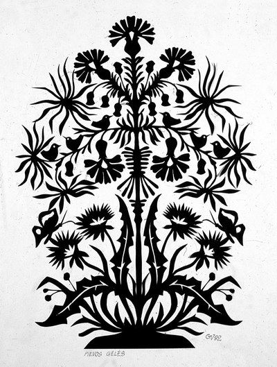 Gyvybės medis Lithuanian Art Folk, Baltic Folk Art, Baltic Pattern, Lithuanian Folk Art, Lithuanian Art, Wall Stencil Patterns, Nature Goddess, Polish Folk Art, Textile Prints Design