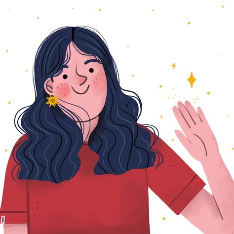 Waving Hello Pose Reference, Waving Goodbye Drawing, Goodbye Drawing, Goodbye Illustration, Waving Illustration, Drawn People, Waving Goodbye, Wave Illustration, Brand Character