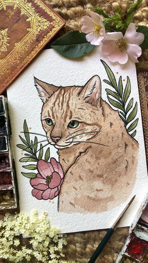 janahdraws on Instagram: A special memorial portrait for @mac_fatty_ed 🤍 thank you so much for your trust ✨ 💌commissions open,dm to book💌 -all materials used are… Watercolor Pets, Memorial Portrait, Pet Paintings, Pet Illustration, Portrait Watercolor, Watercolor Pet Portraits, Cat Portrait, Paintings Art, Portrait Ideas