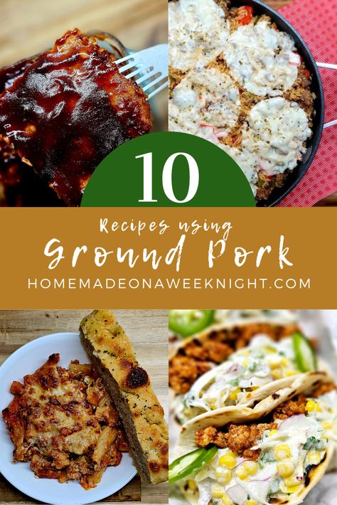 A collection of weeknight dinner recipes to use ground pork as the main protein.   #groundpork #groundporkrecipes #recipesthatusegroundpork #groundporkdinner Ground Pork Fried Rice, Ground Pork Patties Recipes, Ground Pork Recipes For Dinner Pasta, Ground Pork And Beef Recipes, Ground Pork Recipes For Dinner Easy, Recipes With Ground Pork, Recipes Using Ground Pork, Ground Pork Casserole, Recipe Using Ground Pork