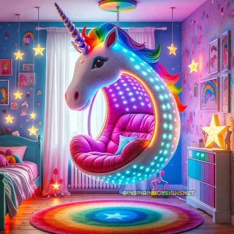 Unicorn Bedroom Ideas, Disney Princess Room, Unicorn Bedroom, Dream Bedroom Inspiration, Kids Toys For Boys, Talk Shows, Kids Bedroom Inspiration, Baby Bowls, Kids Bedroom Designs