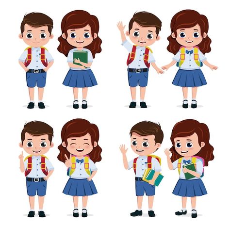 Verbs For Kids, Student Images, Android Wallpaper Black, Kids Going To School, Standing Pose, School Frame, Cartoon Image, School Plan, Summer Camps For Kids