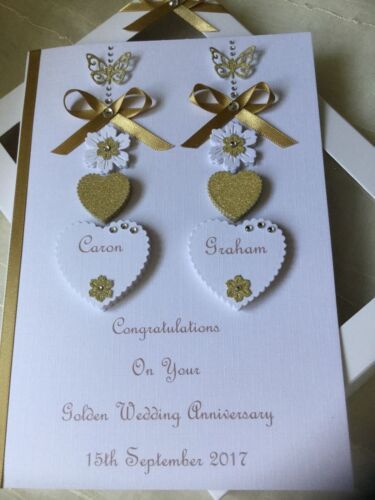 Golden Wedding Cards, Golden Wedding Anniversary Cards, Wedding Card Verses, Engagement Cards Handmade, Engagement Anniversary Card, Golden Anniversary Cards, Golden Wedding Anniversary Gifts, Golden Wedding Anniversary Card, 65th Wedding Anniversary