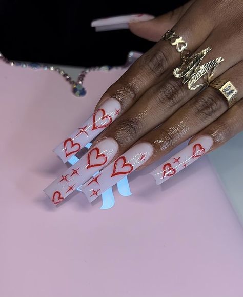 Valentines Nails Designs Pink, Nails Acrylic Korean, Valentines Nails Square, Short Nail Designs Valentines, Valentines Day Nails Square, Korean Nails Short, 90s Nails, Dior Nails, Plum Nails