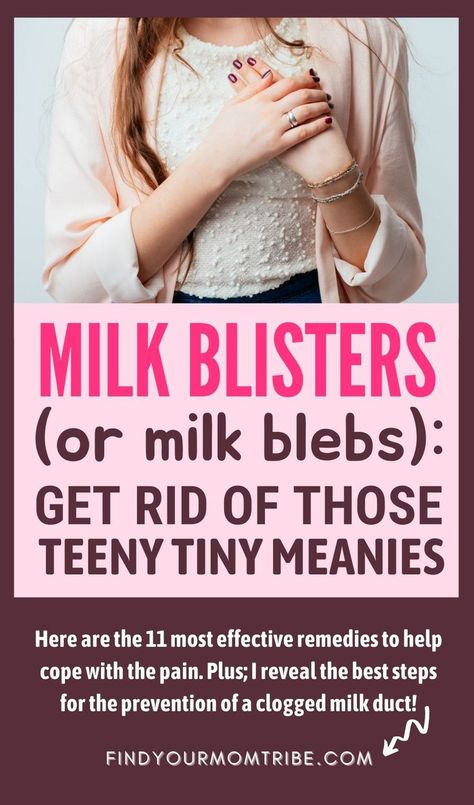 Milk blisters: Here are the 11 most effective remedies to help cope with the pain. Plus; I reveal the best steps for the prevention of a clogged milk duct! #milk #blister #milkblisters #milkblebs Mastitis Remedies, Milk Blister, Clogged Milk Duct, Breastfeeding Chair, Milk Flow, Breastfeeding Positions, Increase Milk Supply, Health Trends, Breastfeeding And Pumping