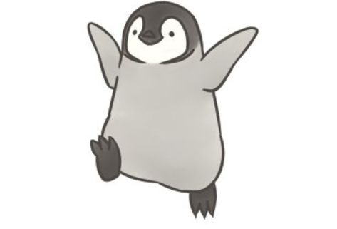 Credits to Niwazekisho Penguin Drawings Cute, Niwazekisho Penguin, Baby Penguin Drawing, Penguins Drawing, Cute Penguin Art, Cute Penguin Drawing, Penguin Doodle, Animal Drawing Ideas, Cute Penguin Cartoon