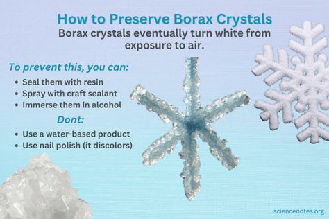 How to Preserve Borax Crystals Borax Crystals Diy Ideas, Borax Crystals Diy Skull, Borax Crafts, Borax Crystals Diy, Borax Snowflakes, Crystal Projects, Skull Crystals, Grow Crystals, Crystals For Kids