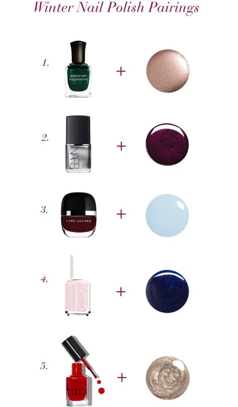 Winter Nail Polish Pairings // via South by Northwest Nail Polish Pairings, Polish Pairings, Nail Polish Combinations, Nail Color Combinations, Winter Nail Polish, Nail Color Combos, Summer Nail Polish, Nail Colors Winter, Nail Polish Art