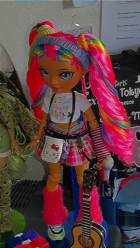 Rainbow High Cosplay, Rainbow High Carmen Major, Rainbow High Ooak Doll, Rainbow High Color And Create, Rainbow High Custom Doll, Cool Dolls, Rainbow High Doll Restyle Ideas, Custom Rainbow High Dolls, Rainbow High Repaint