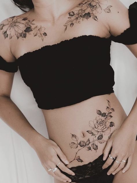 Belly Tattoo Ideas, Belly Tattoos For Women, Lower Stomach Tattoos For Women, Girl Stomach Tattoos, Tattoos Trendy, Belly Button Tattoos, Lower Belly Tattoos, Belly Button Tattoo, Small Belly