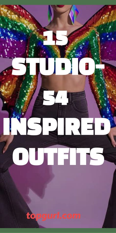 15 Dazzling Studio 54-Inspired Outfits to Get Your Disco Groove On Sequined Jumpsuit Outfit, 60s Rave Outfit, Iconic Disco Outfits, Authentic Disco Outfit, Disco Dinner Party Outfit, Disco Clothing Ideas, Outfits To Wear To A Drag Show, Disco Brunch Outfit, Disco New Years Eve Party Outfit