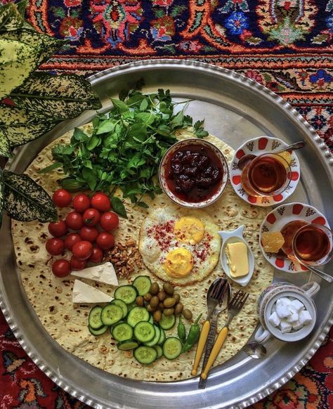 Iranian breakfast Iranian Breakfast, Persian Food Iranian Cuisine, Persian Tea, Iran Food, Iranian Cuisine, Breakfast Photography, Persian Cuisine, Iranian Food, Cooking Recipes Healthy