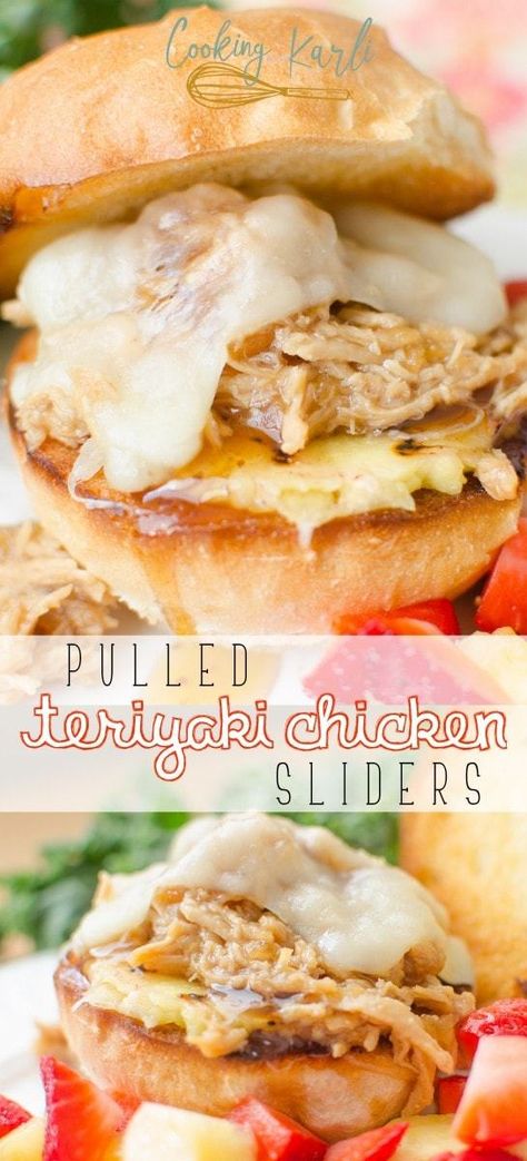 Teriyaki Chicken Sliders, Creamy Red Sauce Pasta, Creamy Ziti, Sliders Recipes Chicken, Cooking With Karli, Chicken Sliders, Best Instant Pot Recipe, Melty Cheese, Grilled Pineapple