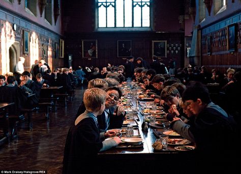 Dinner is served: A scene reminiscent of that of Hogwarts from Harry Potter is conveyed in this image, which shows lunch in the dining hall at Radley where boys still wear their gowns Boarding School Aesthetic, Westminster School, Marlene Mckinnon, Shadowhunter Academy, Dream Reality, Dark Academy, Potter Aesthetic, Hogwarts Aesthetic, Oak Hill