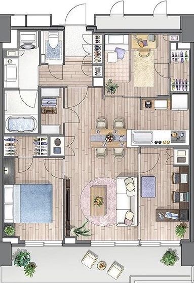 Chinese House Plan, Japanese Apartment Floor Plan, Japanese Home Floor Plan, Japanese Home Design Floor Plans, Japanese Apartment Layout, Modern Japanese Homes, Japan House Design, Japanese Apartment, Japanese Home Design