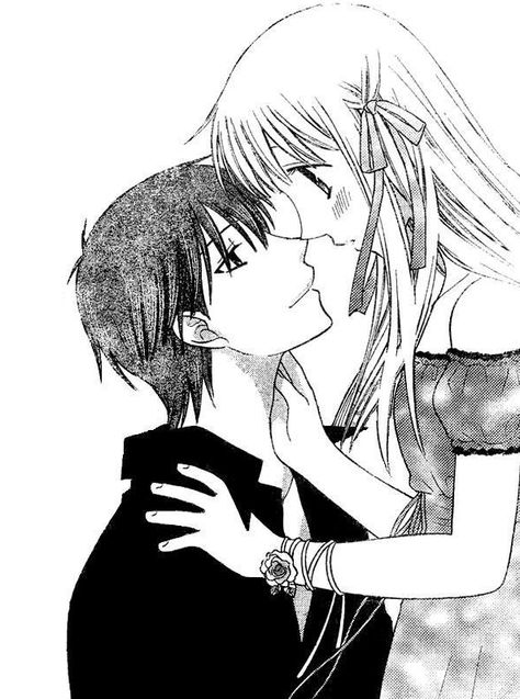 Tohru and Kyo Kyo Manga, Diet Fruits, Japanese Fruit, Fruits Basket Kyo, Kyo And Tohru, Fruits Basket Manga, Inu Yasha, Image Couple, Fruit Slices