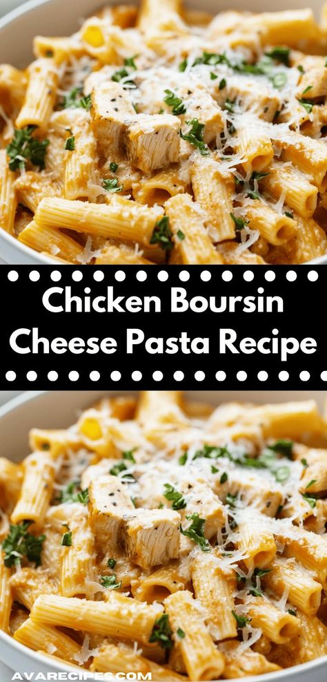 Looking for a quick and delicious weeknight dinner? This Chicken Boursin Cheese Pasta recipe is a creamy delight that combines tender chicken and rich flavors, making it a family favorite everyone will love. Black Eyed Peas Recipe Vegetarian, Chicken Boursin, Dinner Ideas For Parties, Boursin Pasta Recipe, Boursin Cheese Pasta, Boursin Chicken, Boursin Cheese Recipes, Boursin Recipes, Craving Tasty